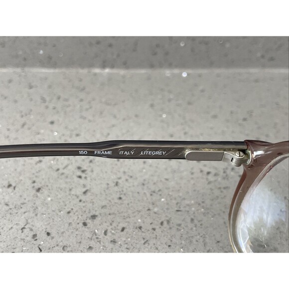 Luxottica Clyde 150 Litegrey Eyeglasses Frames Only Italy full rim aviator main image 12